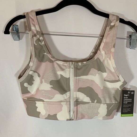 Gap Fit Sculpt Compression Camouflage Sports Bra - Picture 1 of 7